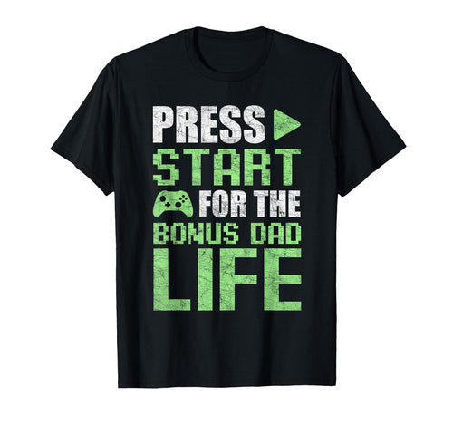 Gamer Stepdad Fathers Day Press Start T-Shirt - Streetwear Style Men Women - T-Shirt, Sweatshirt, Hoodie