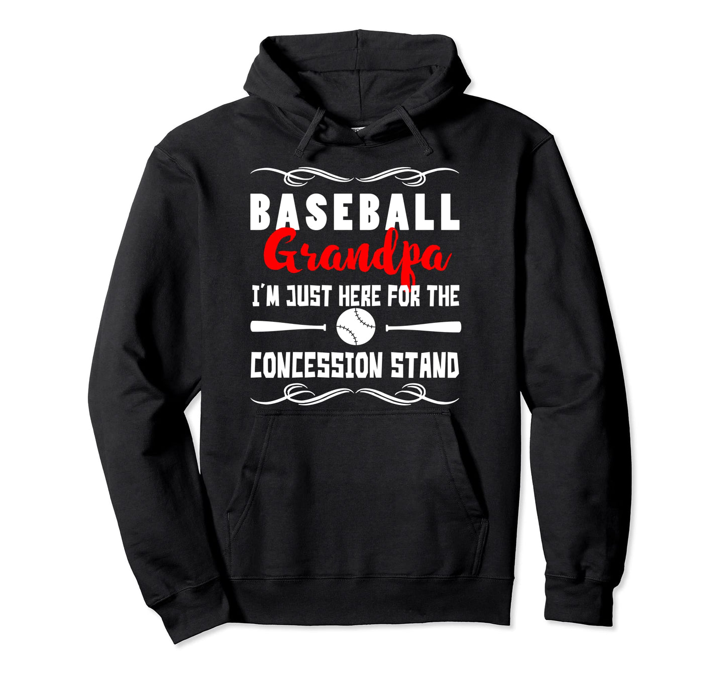 Im Just Here Concession Stand Baseball Hoodie - Custom Art Print Men Women - T-Shirt, Sweatshirt, Hoodie