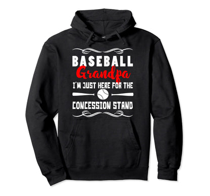 Im Just Here Concession Stand Baseball Hoodie - Custom Art Print Men Women - T-Shirt, Sweatshirt, Hoodie
