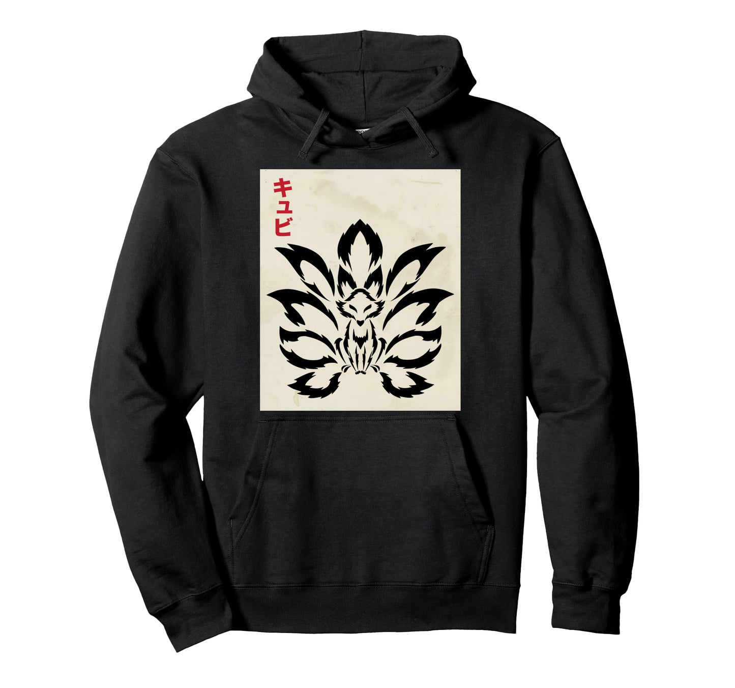 Fox Kyubi Ukiyo E Art Japan Theme Pastel Hoodie - Trendy Graphic for Adults - T-Shirt, Sweatshirt, Hoodie
