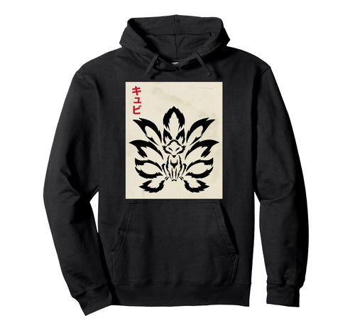 Fox Kyubi Ukiyo E Art Japan Theme Pastel Hoodie - Trendy Graphic for Adults - T-Shirt, Sweatshirt, Hoodie