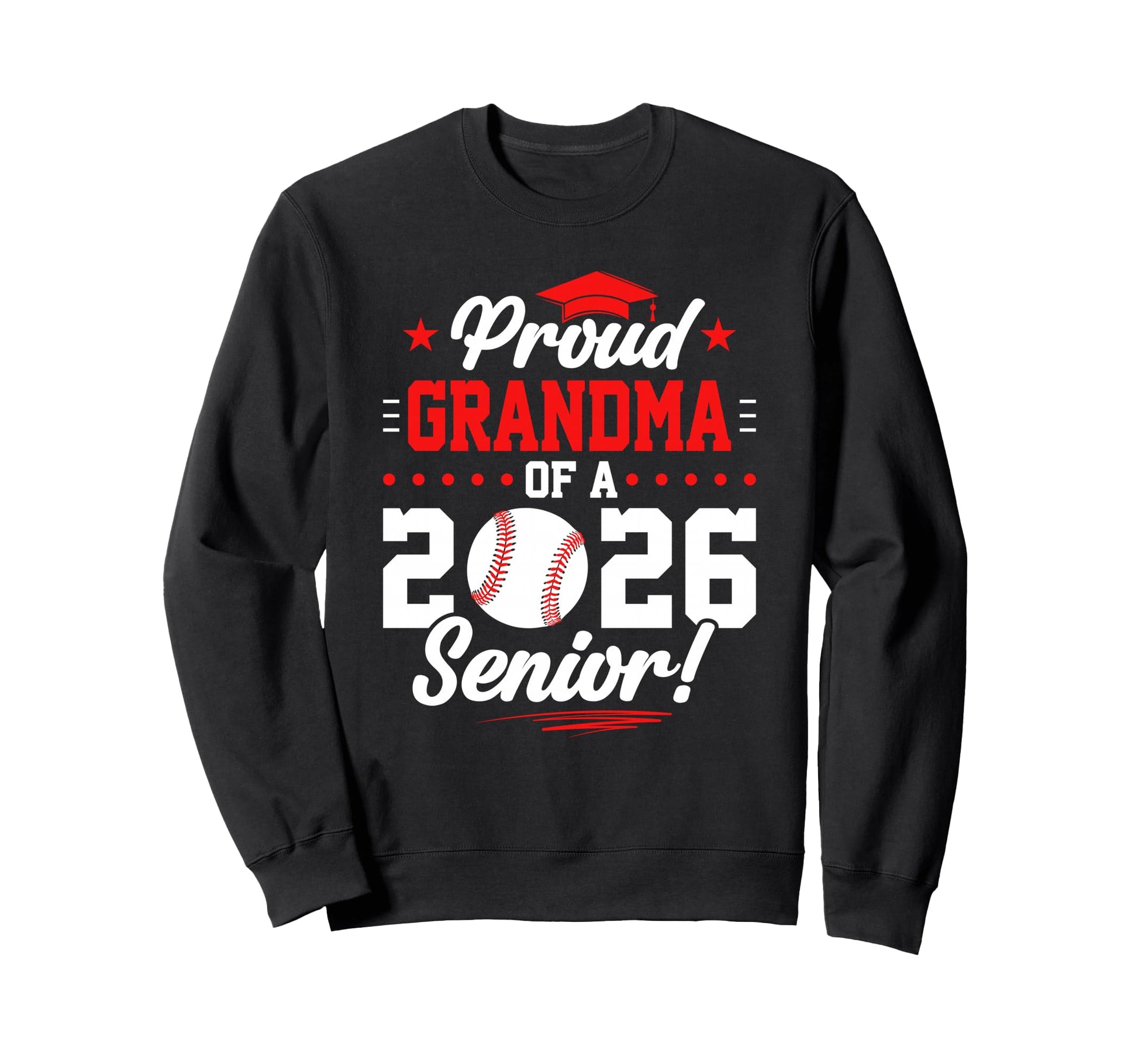 Proud Grandma 2026 Senior Sweatshirt - Custom Art Print for Adults - T-Shirt, Sweatshirt, Hoodie