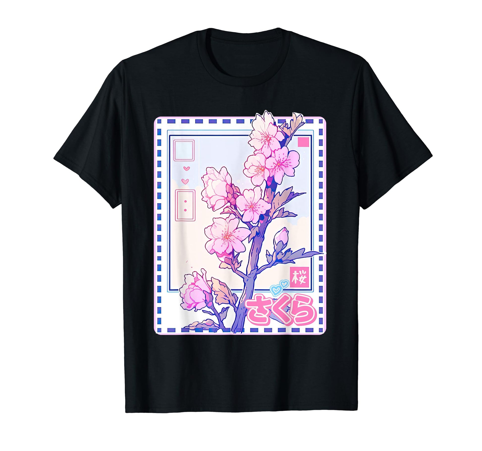 Y2K Sakura Flower Retrofuturism Pastel T-Shirt - Custom Art Print Unisex - T-Shirt, Sweatshirt, Hoodie