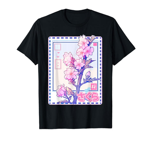 Y2K Sakura Flower Retrofuturism Pastel T-Shirt - Custom Art Print Unisex - T-Shirt, Sweatshirt, Hoodie