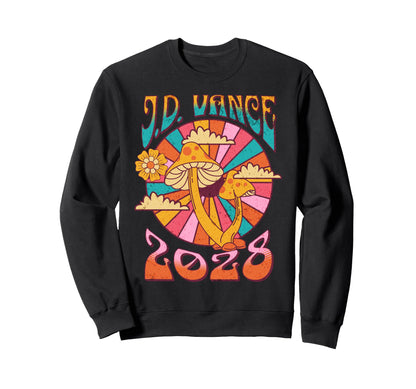 Jd Vance 2028 Boho Hippie Trendy Sweatshirt - Novelty Apparel for Adults - T-Shirt, Sweatshirt, Hoodie