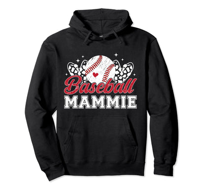 Baseball Mammie Grandma Mammie Baseball Hoodie - Trendy Graphic Men Women - T-Shirt, Sweatshirt, Hoodie