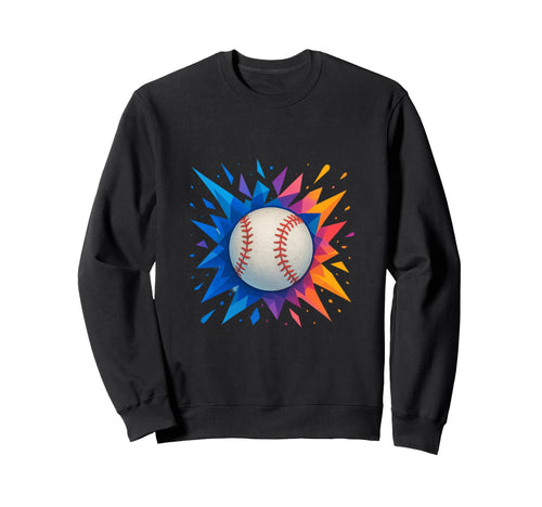 Baseball Rainbow Tie Dye Vibe Sweatshirt - Casual Everyday Wear Unisex - T-Shirt, Sweatshirt, Hoodie