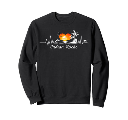 Tropical Palm Trees Heartbeat Indian Sweatshirt - Minimalist Print Unisex - T-Shirt, Sweatshirt, Hoodie