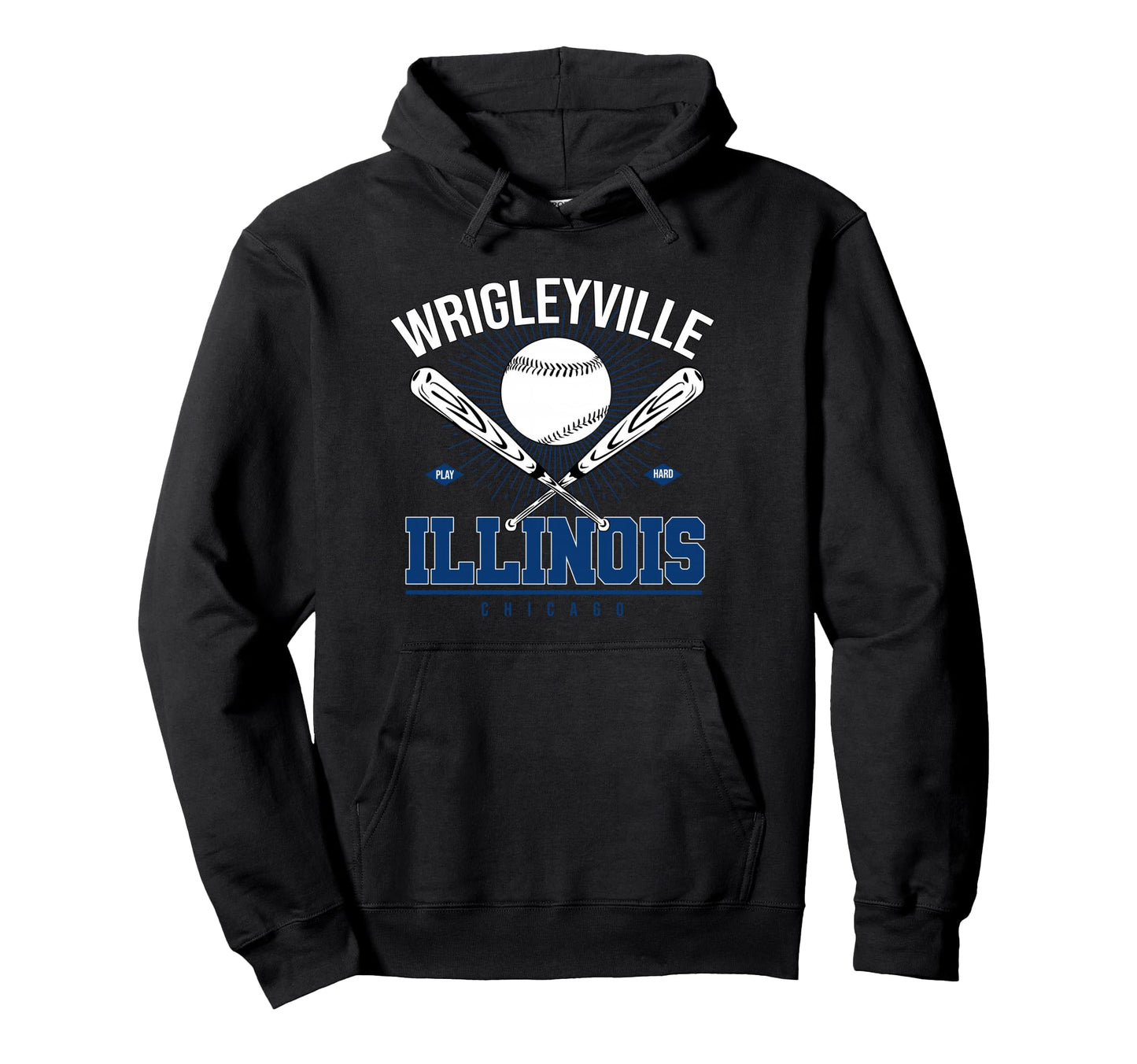 Wrigleyville Illinois Chicago Baseball Hoodie - Streetwear Style Men Women - T-Shirt, Sweatshirt, Hoodie