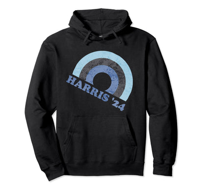 Kamala Harris 2024 Rainbow Blue Democrat Hoodie - Trendy Graphic Men Women - T-Shirt, Sweatshirt, Hoodie