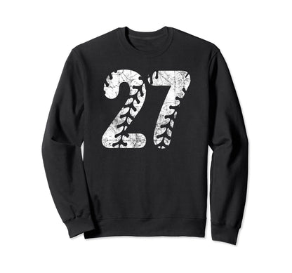 Baseball Softball Mom 27 Number 27 Sweatshirt - Aesthetic Graphic Unisex - T-Shirt, Sweatshirt, Hoodie
