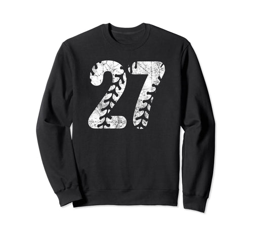 Baseball Softball Mom 27 Number 27 Sweatshirt - Aesthetic Graphic Unisex - T-Shirt, Sweatshirt, Hoodie