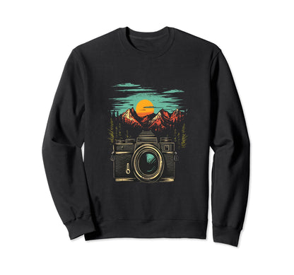 Photography Camera Mountain Nature Sweatshirt - Trendy Graphic Men Women - T-Shirt, Sweatshirt, Hoodie