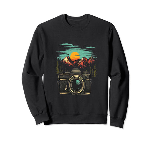 Photography Camera Mountain Nature Sweatshirt - Trendy Graphic Men Women - T-Shirt, Sweatshirt, Hoodie
