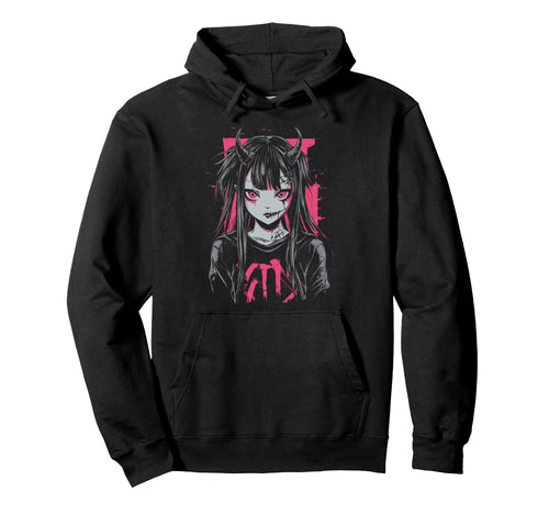 Anime Horror Aesthetic Vaporwave Waifu Hoodie - Novelty Apparel Unisex - T-Shirt, Sweatshirt, Hoodie