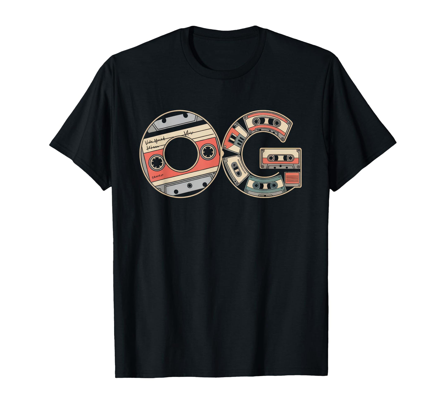 Old School Og Hip Hop Vinyl Cds Tapes T-Shirt - Novelty Apparel Men Women - T-Shirt, Sweatshirt, Hoodie