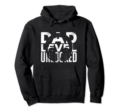 Funny Dad Level Unlocked Gamer Dad Hoodie - Aesthetic Graphic for Adults - T-Shirt, Sweatshirt, Hoodie