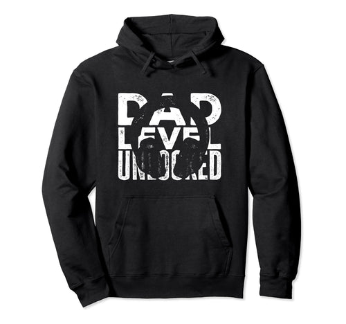 Funny Dad Level Unlocked Gamer Dad Hoodie - Aesthetic Graphic for Adults - T-Shirt, Sweatshirt, Hoodie