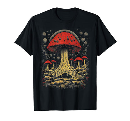 90S Grunge Mushrooms Distressed 106 T-Shirt - Novelty Apparel Unisex - T-Shirt, Sweatshirt, Hoodie