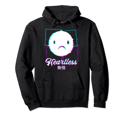 Heartless Aesthetic Vaporwave Japan Hoodie - Minimalist Print for Adults - T-Shirt, Sweatshirt, Hoodie