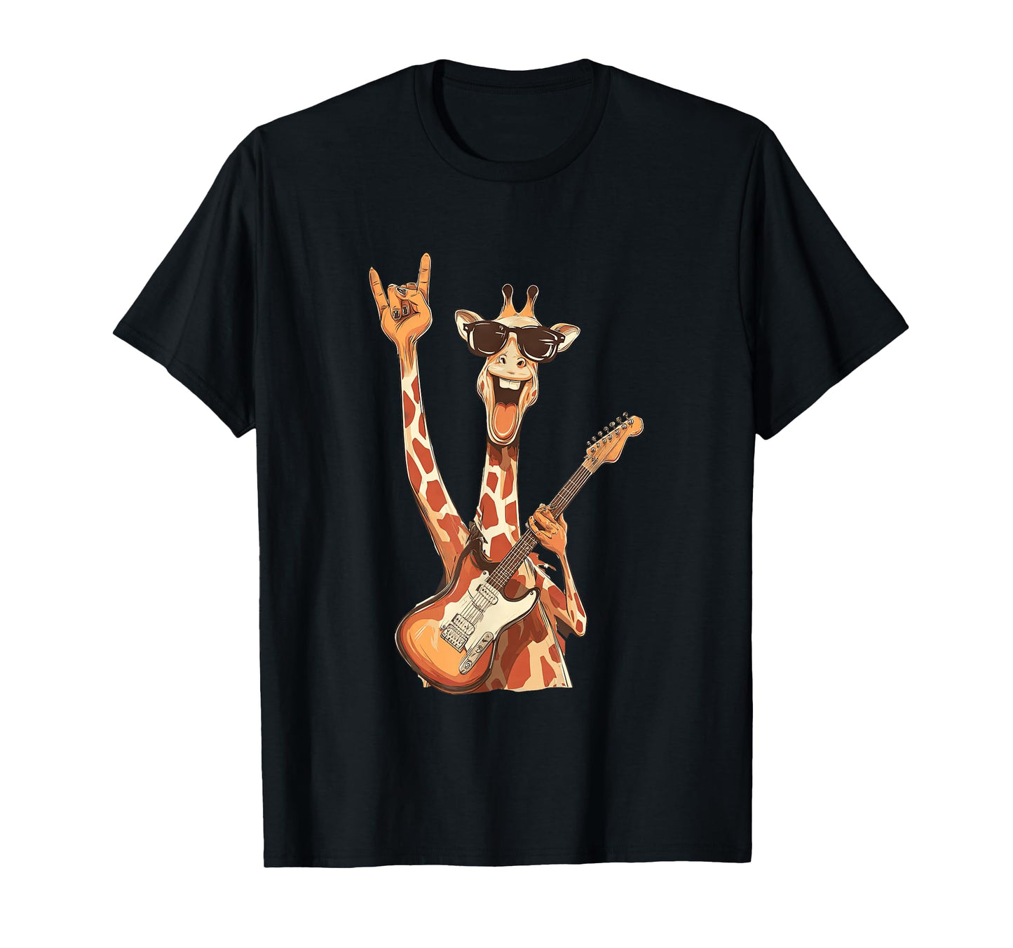 Giraffe Rock Music Funny Animal T-Shirt - Streetwear Style Unisex - T-Shirt, Sweatshirt, Hoodie
