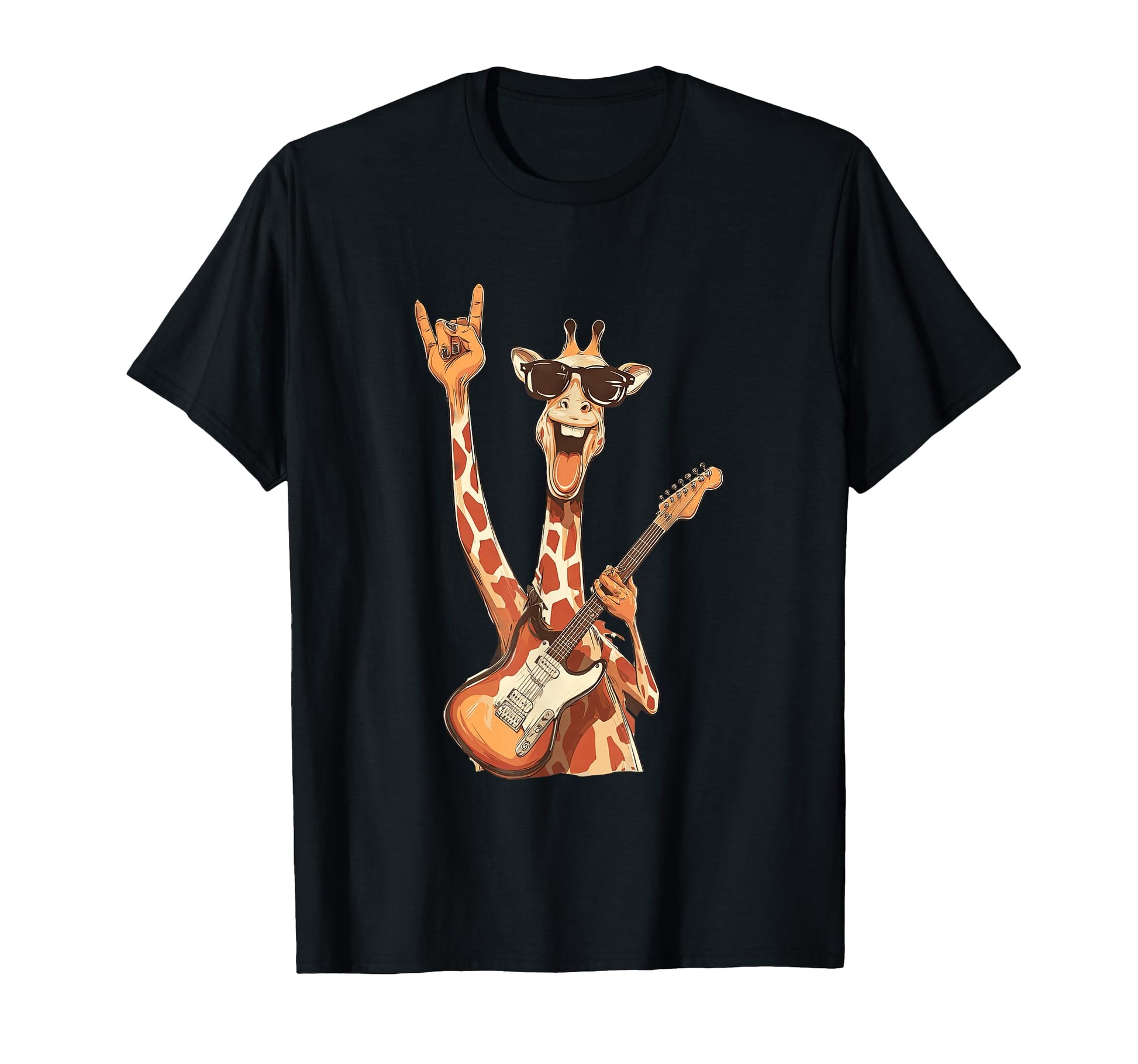 Giraffe Rock Music Funny Animal T-Shirt - Streetwear Style Unisex - T-Shirt, Sweatshirt, Hoodie