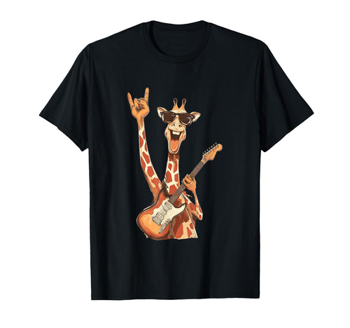 Giraffe Rock Music Funny Animal T-Shirt - Streetwear Style Unisex - T-Shirt, Sweatshirt, Hoodie