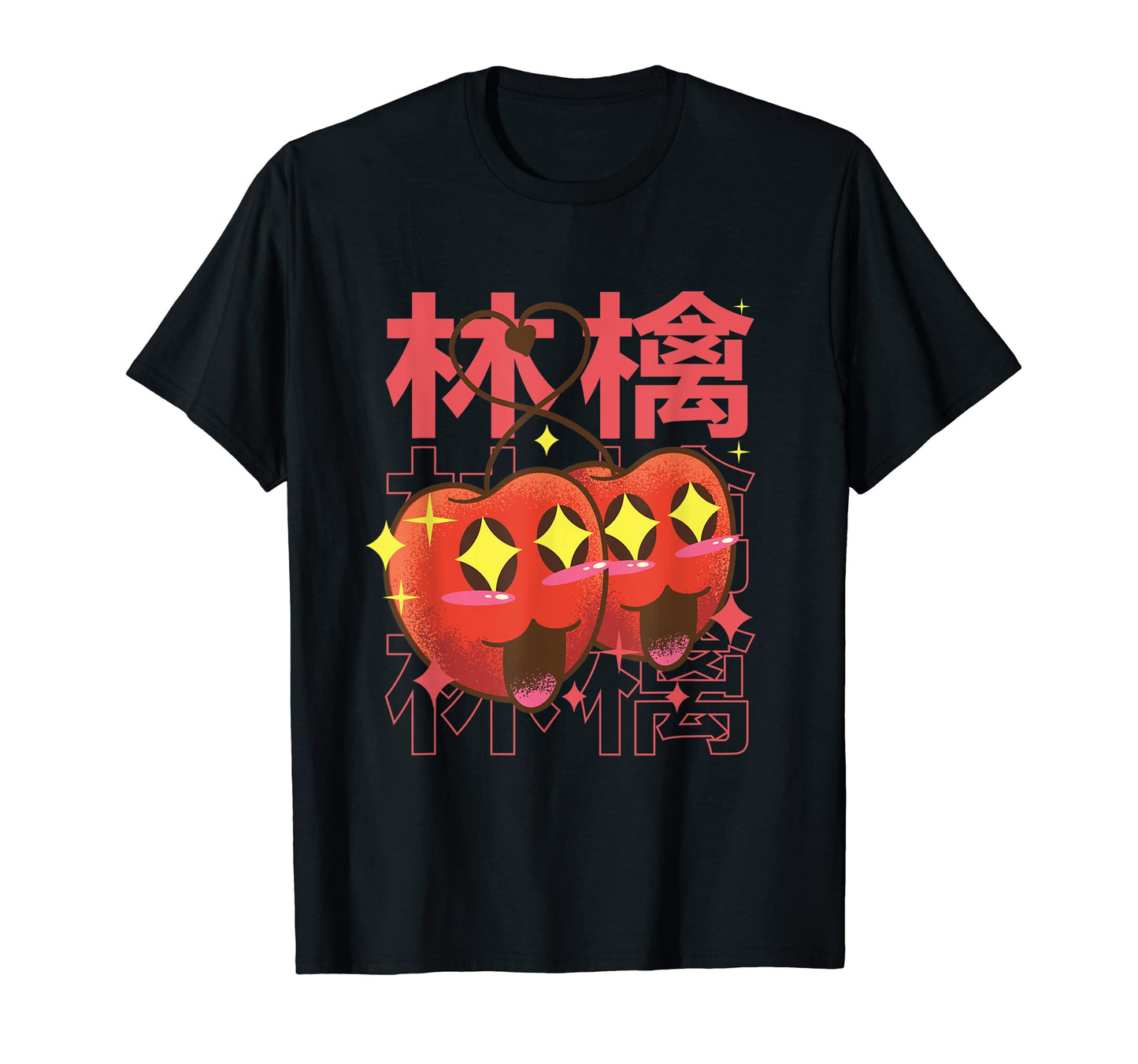 Kawaii Anime Cherries Japanese Vaporwave T-Shirt - Graphic Print Men Women - T-Shirt, Sweatshirt, Hoodie