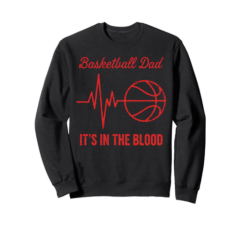 Basketball Dad Basketball Heartbeat Sweatshirt - Graphic Print for Adults - T-Shirt, Sweatshirt, Hoodie