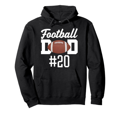 Football Dad Number 20 Biggest Fan Hoodie - Trendy Graphic Men Women - T-Shirt, Sweatshirt, Hoodie
