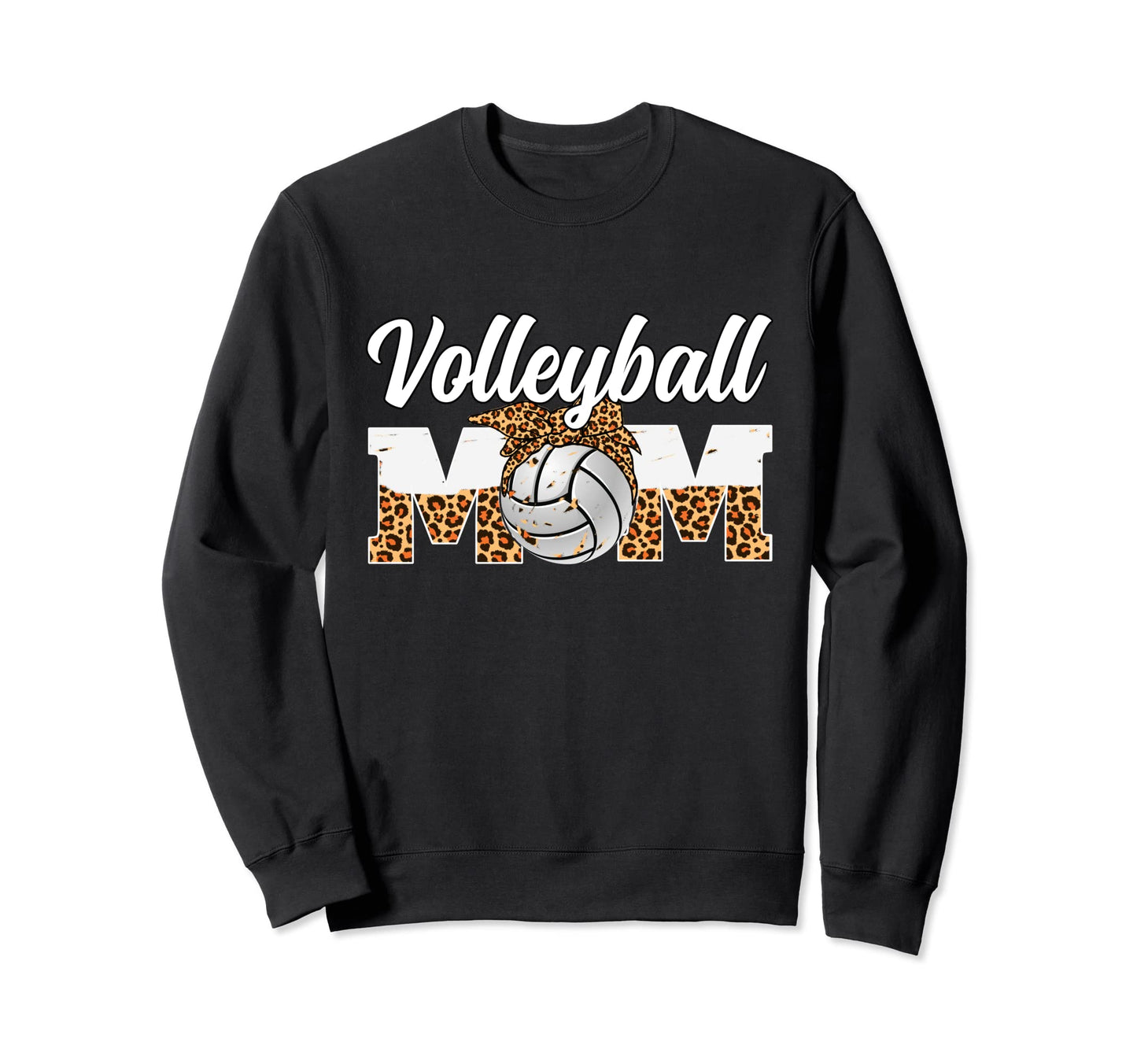 Volleyball Mom Game Day Leopard Sweatshirt - Streetwear Style Men Women - T-Shirt, Sweatshirt, Hoodie