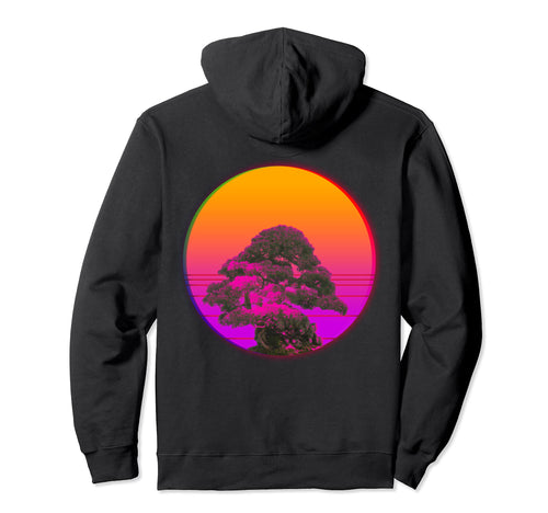 Vaporwave Aesthetic Japanese Tree Hoodie - Casual Everyday Wear Men Women - T-Shirt, Sweatshirt, Hoodie