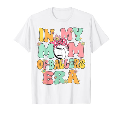 My Mom Ballers Era Groovy Volleyball T-Shirt - Graphic Print Unisex - T-Shirt, Sweatshirt, Hoodie