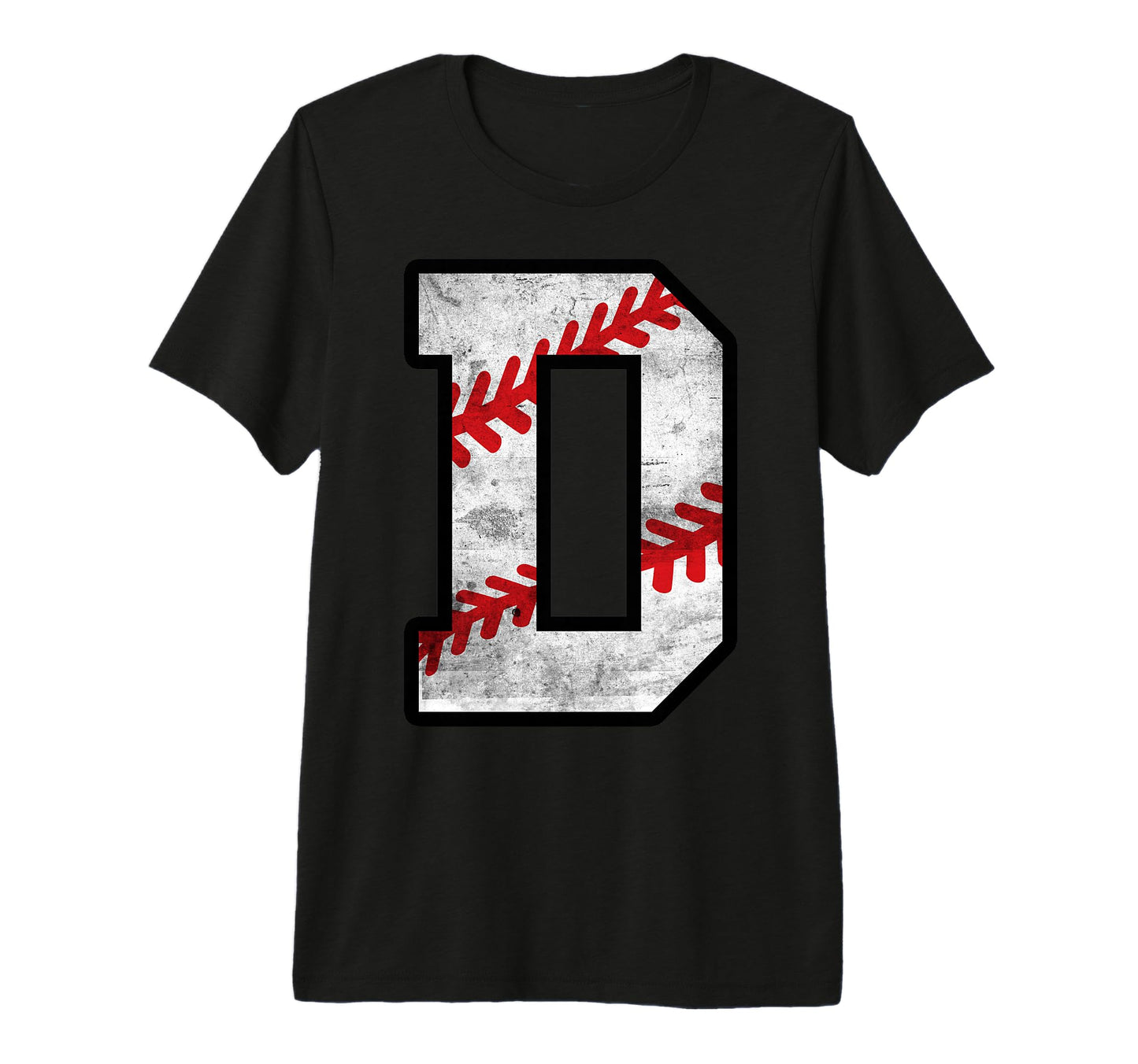 Distressed Baseball Letter D Tri Blend T-Shirt - Streetwear Style Unisex - T-Shirt, Sweatshirt, Hoodie