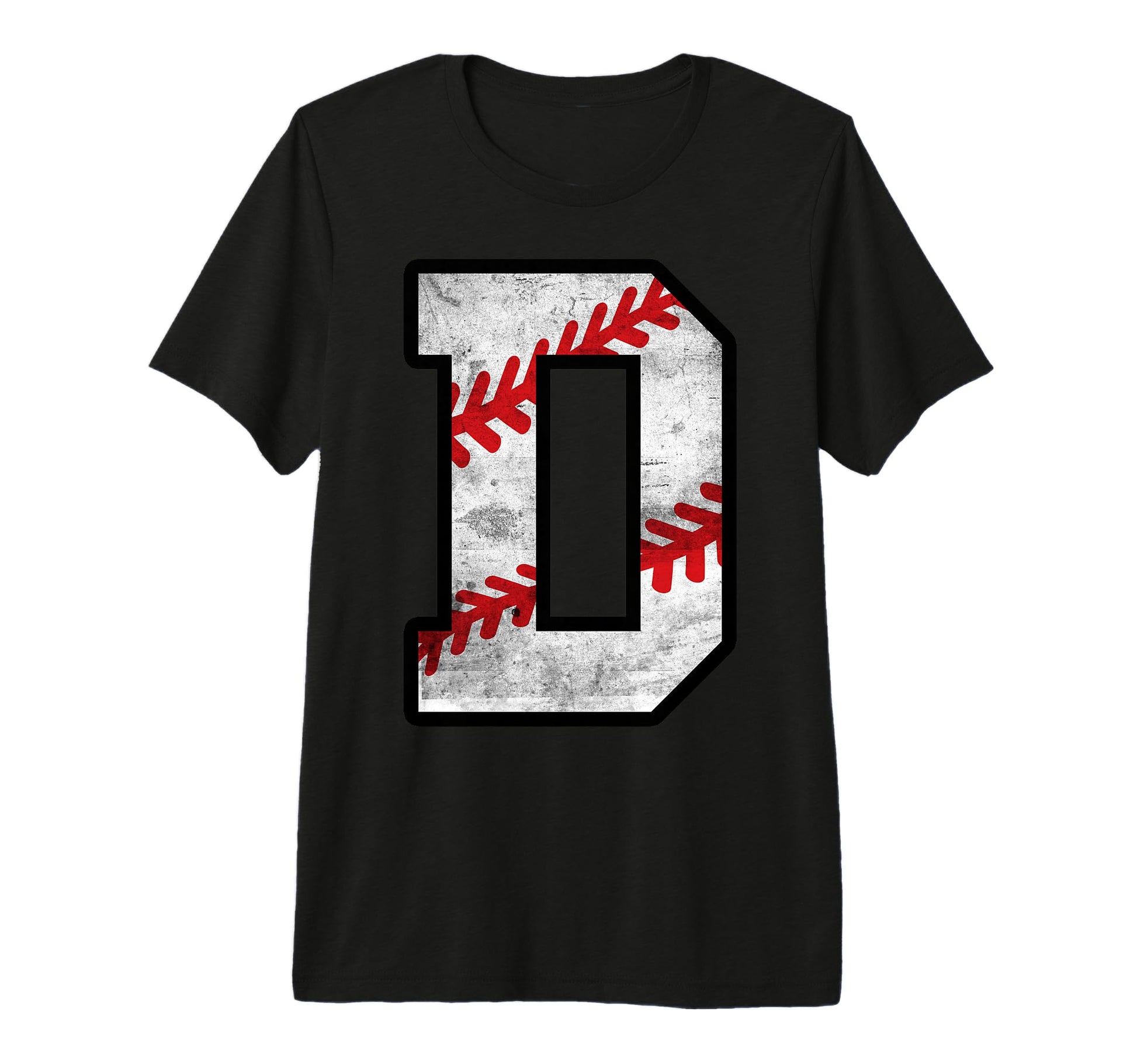 Distressed Baseball Letter D Tri Blend T-Shirt - Streetwear Style Unisex - T-Shirt, Sweatshirt, Hoodie