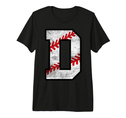 Distressed Baseball Letter D Tri Blend T-Shirt - Streetwear Style Unisex - T-Shirt, Sweatshirt, Hoodie