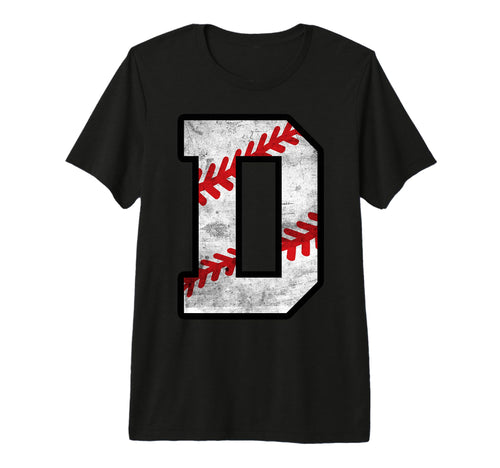 Distressed Baseball Letter D Tri Blend T-Shirt - Streetwear Style Unisex - T-Shirt, Sweatshirt, Hoodie