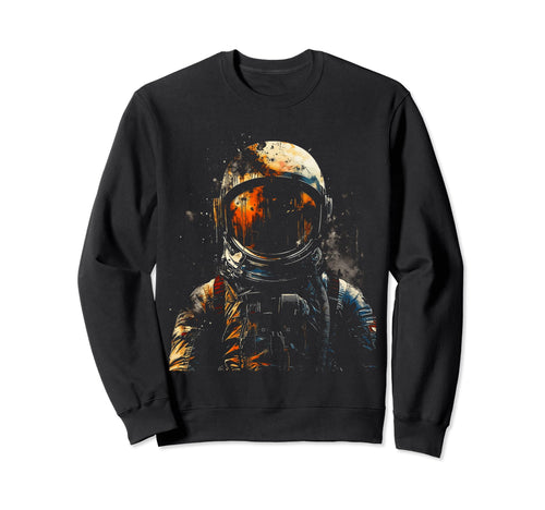 Astronaut Space Distressed 90S Sweatshirt - Novelty Apparel Men Women - T-Shirt, Sweatshirt, Hoodie
