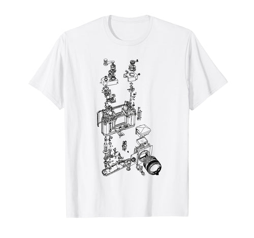 Film Camera Diagram Photography T-Shirt - Minimalist Print Men Women - T-Shirt, Sweatshirt, Hoodie