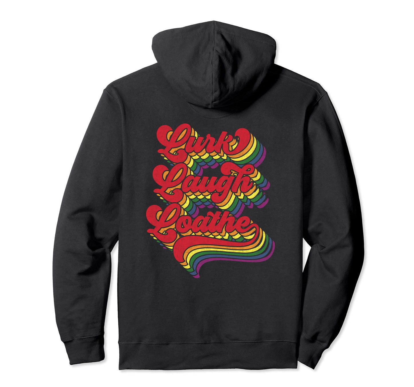 Funny Goth Gothic Parody Rainbow Hoodie - Casual Everyday Wear for Adults - T-Shirt, Sweatshirt, Hoodie