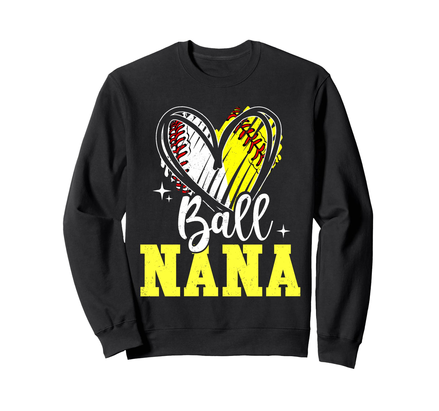 Ball Nana Softball Baseball Grandma Sweatshirt - Minimalist Print Men Women - T-Shirt, Sweatshirt, Hoodie