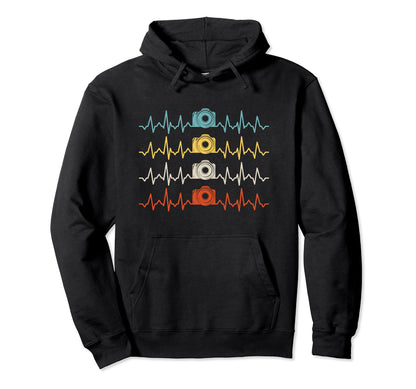 Heartbeat Photography Camera Hoodie - Novelty Apparel Men Women - T-Shirt, Sweatshirt, Hoodie