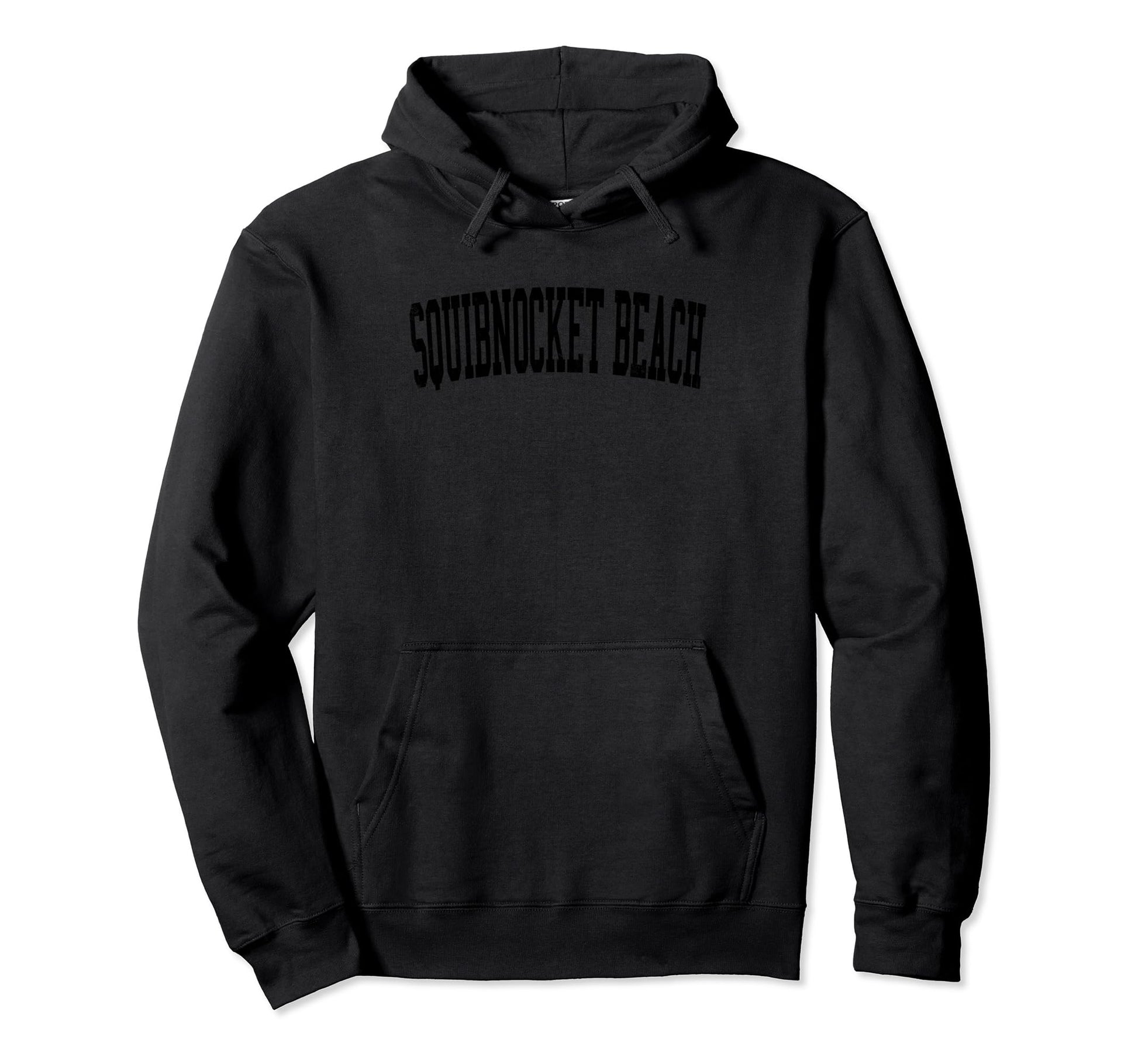 Squibnocket Beach Distressed Black Hoodie - Unique Graphic Men Women - T-Shirt, Sweatshirt, Hoodie