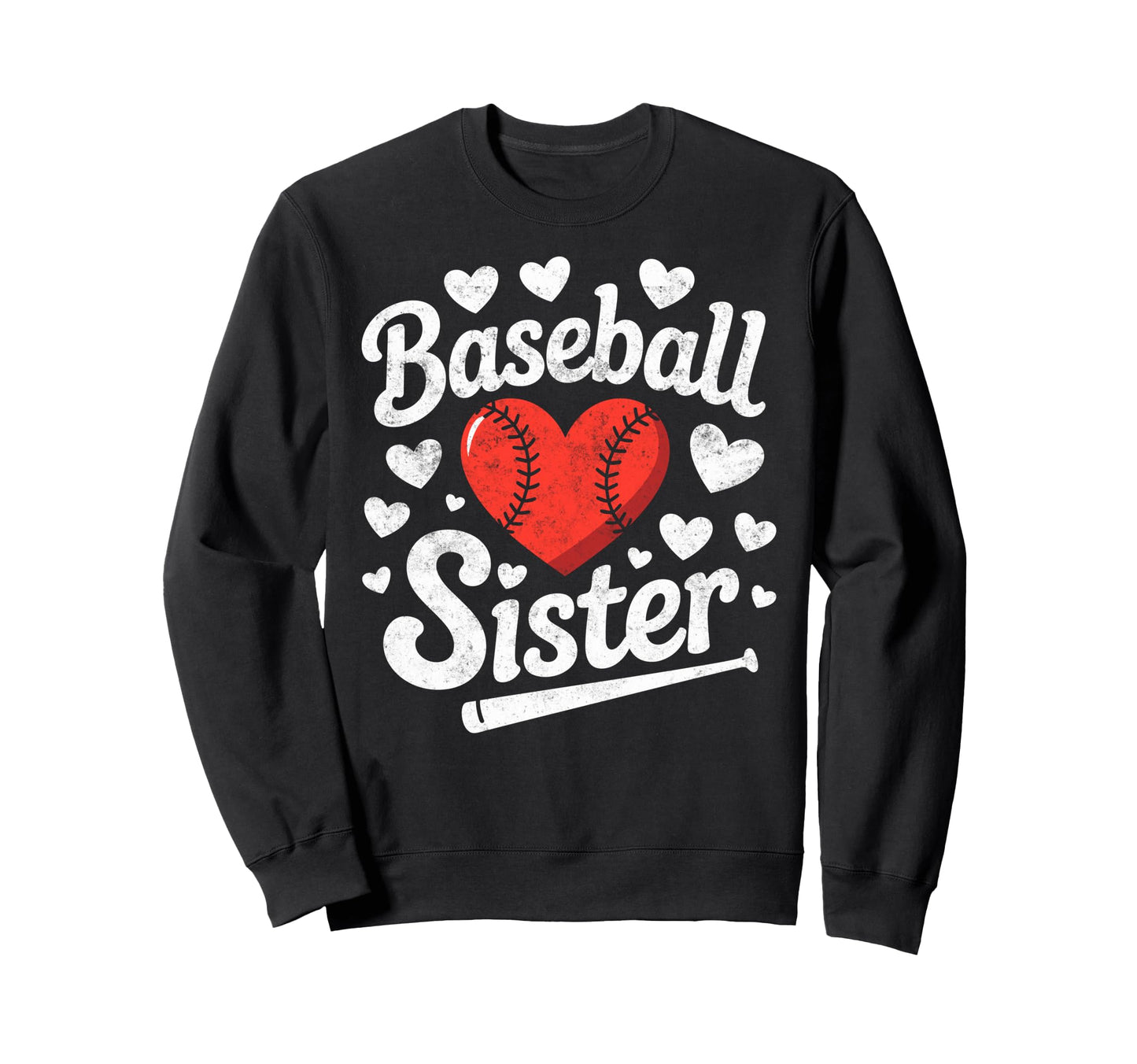 Baseball Sister Player Fan Sweatshirt - Minimalist Print for Adults - T-Shirt, Sweatshirt, Hoodie