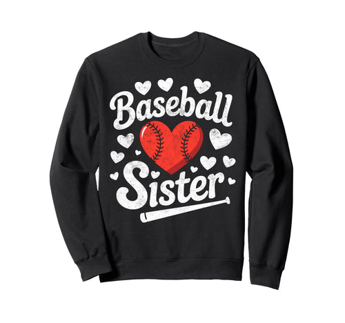 Baseball Sister Player Fan Sweatshirt - Minimalist Print for Adults - T-Shirt, Sweatshirt, Hoodie