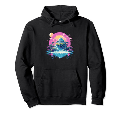 Vaperwave Aesthetic Glitch Anime Hoodie - Graphic Print for Adults - T-Shirt, Sweatshirt, Hoodie