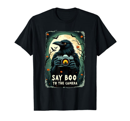 Haunted Snapshot Raven Camera T-Shirt - Casual Everyday Wear for Adults - T-Shirt, Sweatshirt, Hoodie
