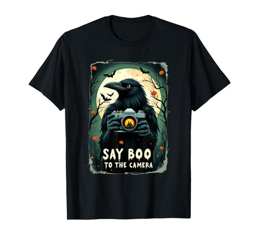 Haunted Snapshot Raven Camera T-Shirt - Casual Everyday Wear for Adults - T-Shirt, Sweatshirt, Hoodie