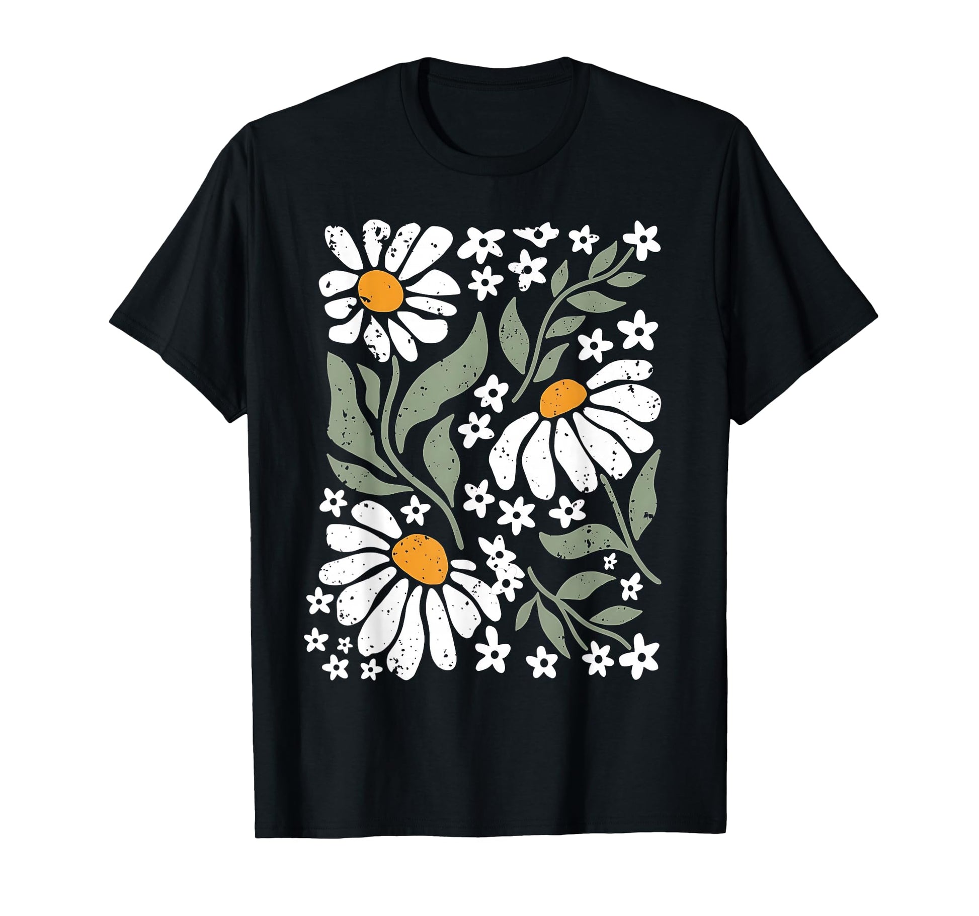 Boho Daisy Flower Colors Botanical T-Shirt - Custom Art Print for Adults - T-Shirt, Sweatshirt, Hoodie