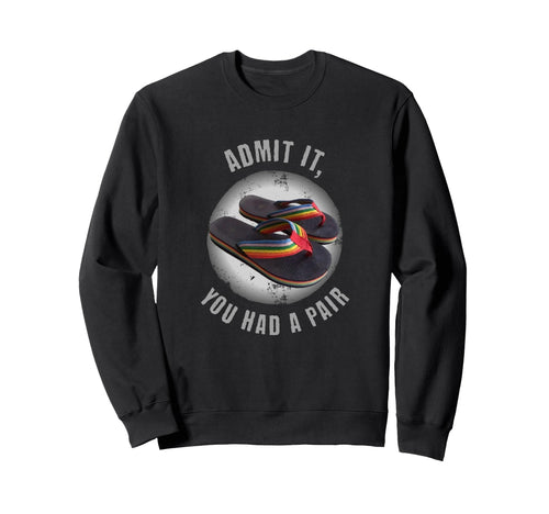 70S 80S Rainbow Flip Flops Sweatshirt - Minimalist Print for Adults - T-Shirt, Sweatshirt, Hoodie